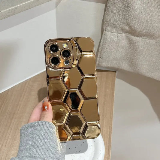 Gilded Grid iPhone Case