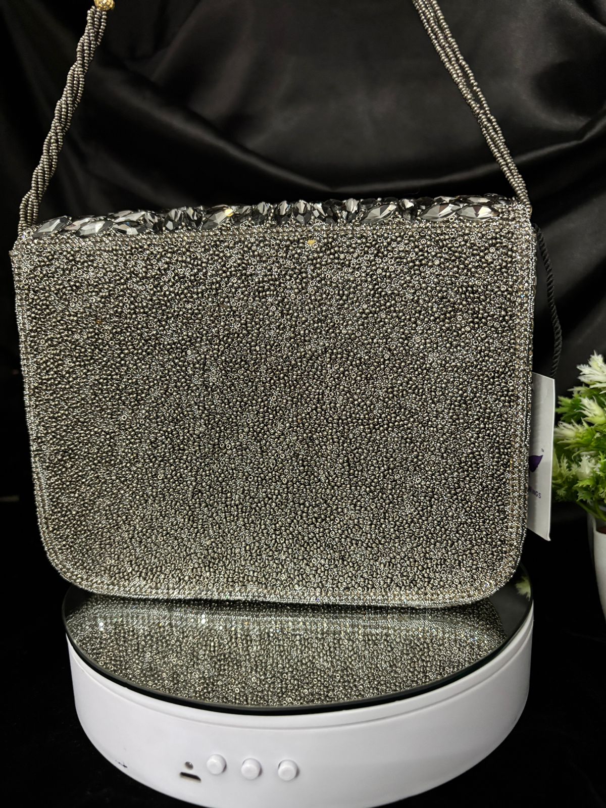 Grey Mirrored Handbag