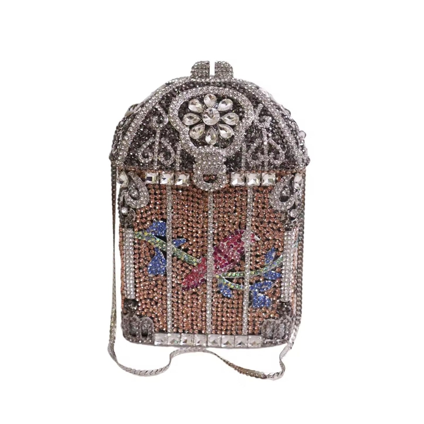Luxe Crystal Cage Clutch