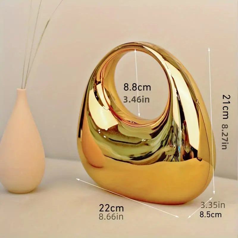 Mini Bliss Acrylic Golden Clutch