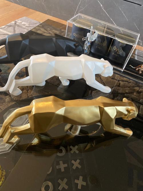 Geometric Panther Statue