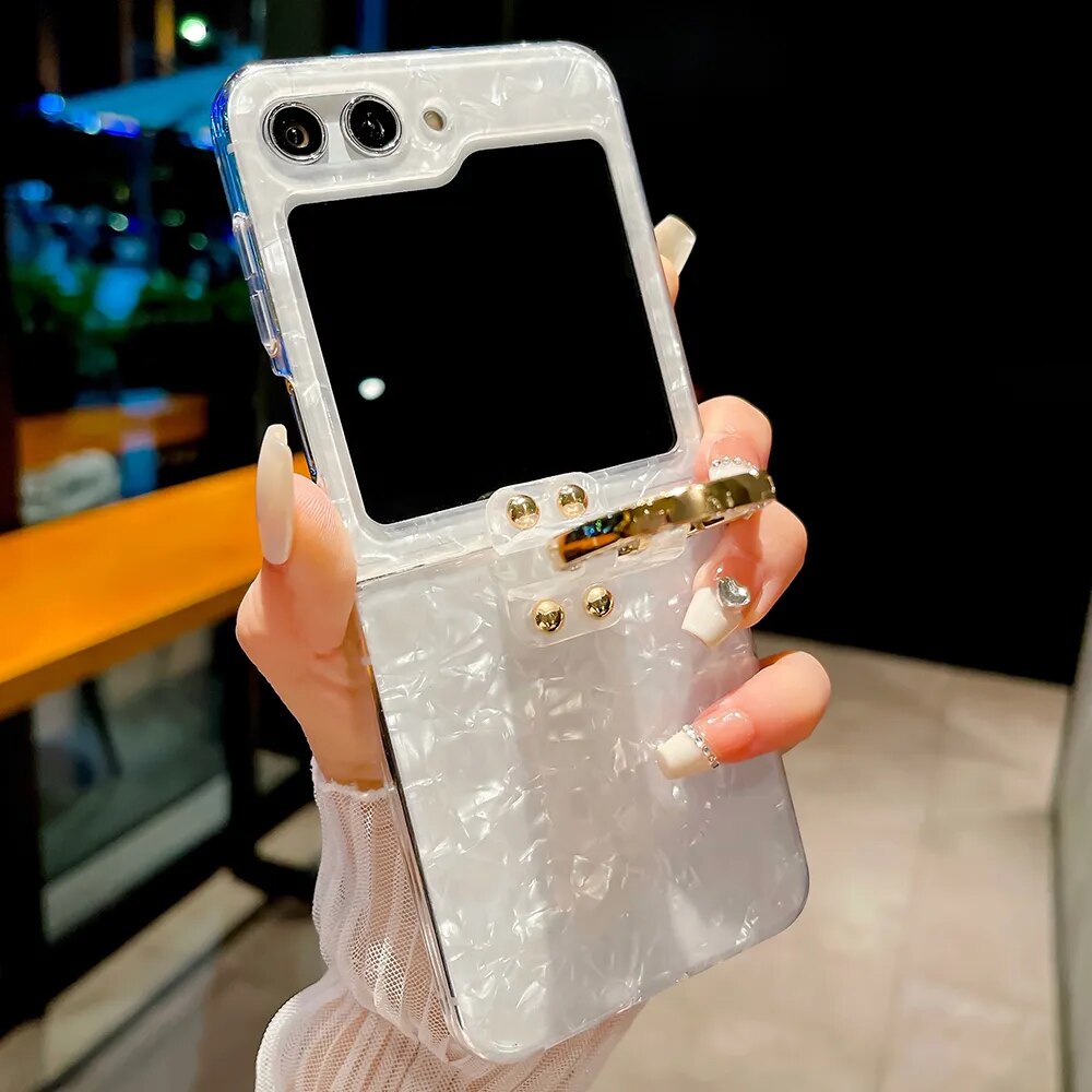 Premium Marble Texture Flip Case