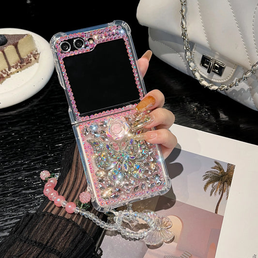 Luxury Butterfly Rhinestone Z flip 5 Case