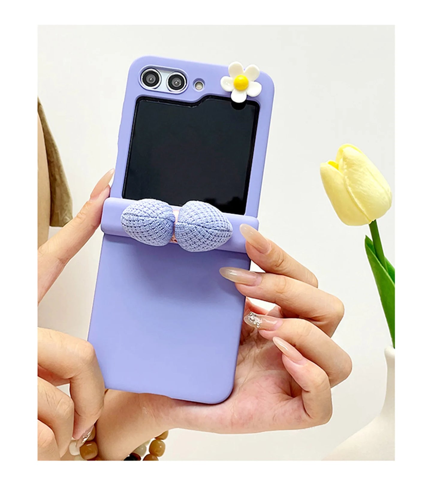 Premium Floral Bow Z flip 5 Case