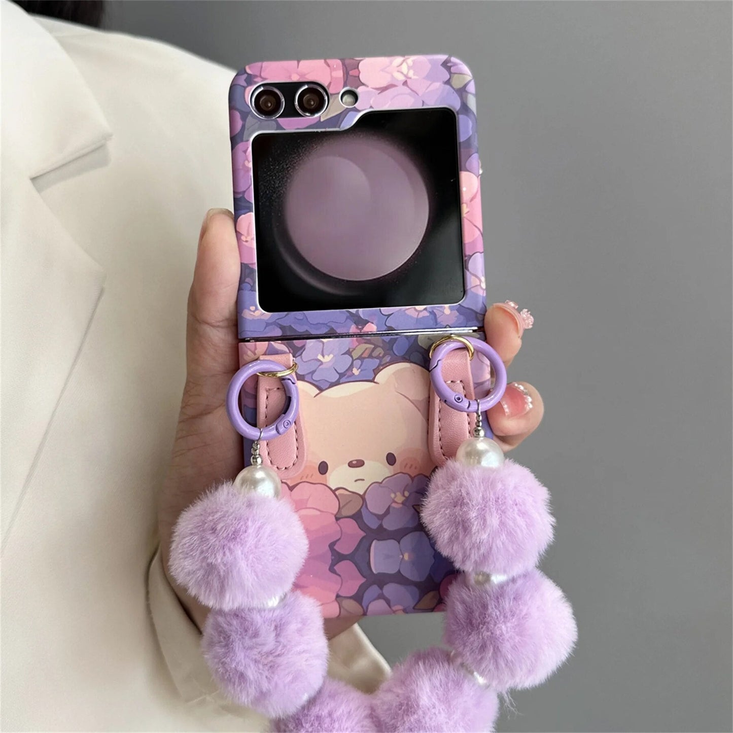 Premium Teddy bear Z flip 5 Case