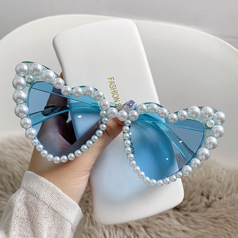 Heart Shape Pearl Sunglasses