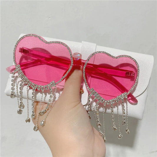 Heart Lens Rimless Fashion sunglasses