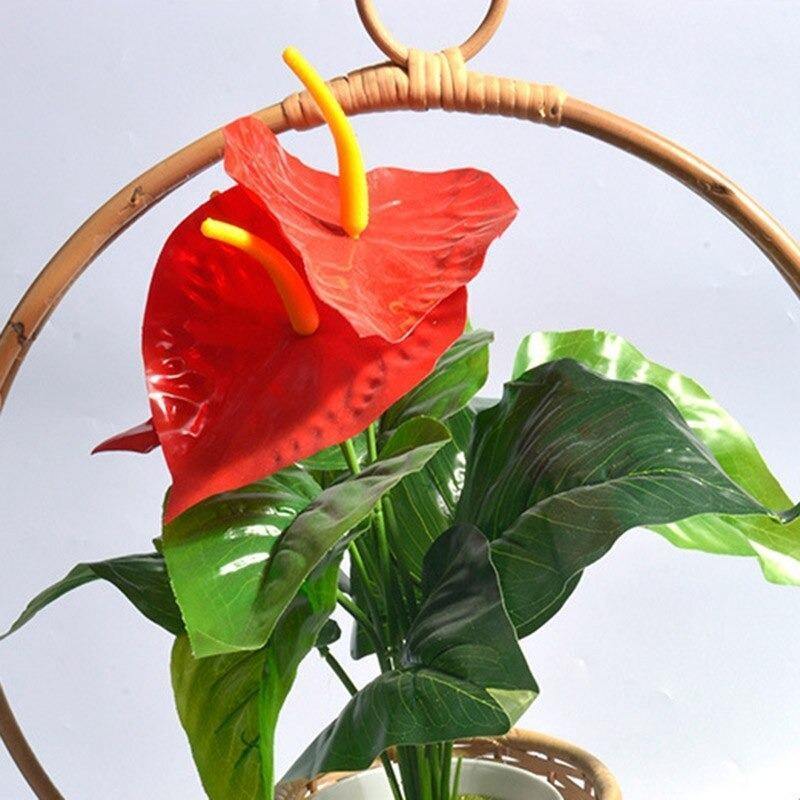 Woven Bamboo Hanging Basket Planter