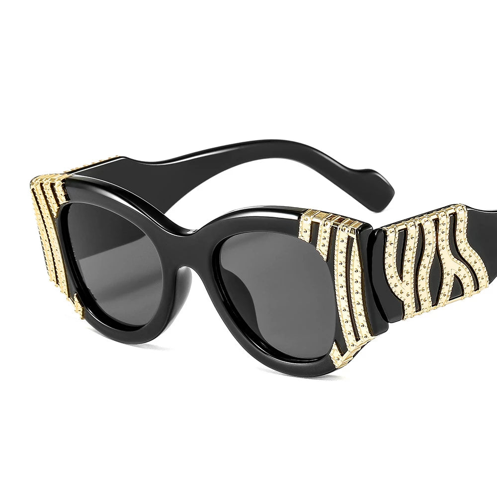 Classy Gold Waves Sunglass