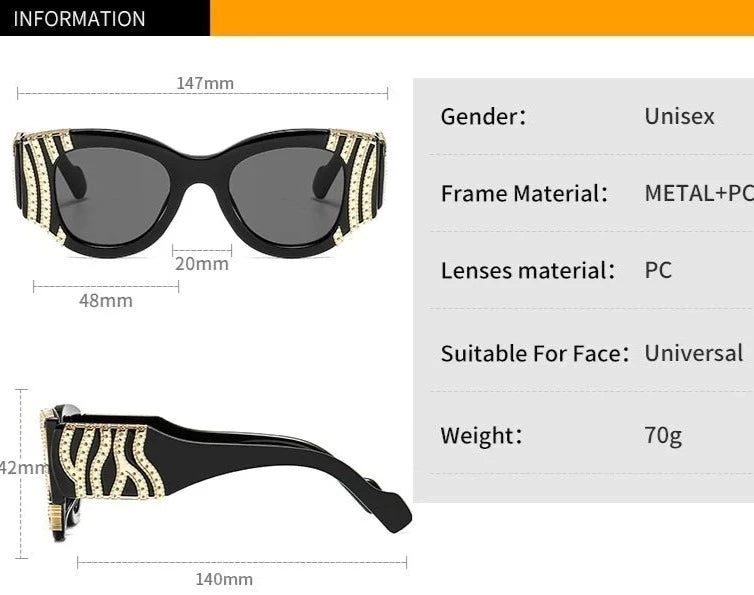 Classy Gold Waves Sunglass