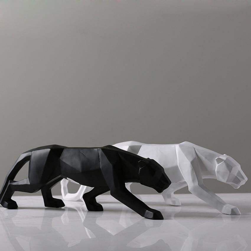 Geometric Panther Statue