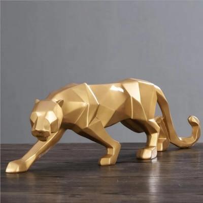 Geometric Panther Statue