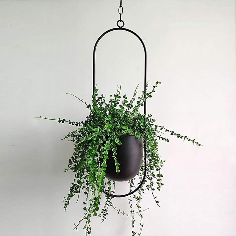 Symmetric Metal Hanging Planters