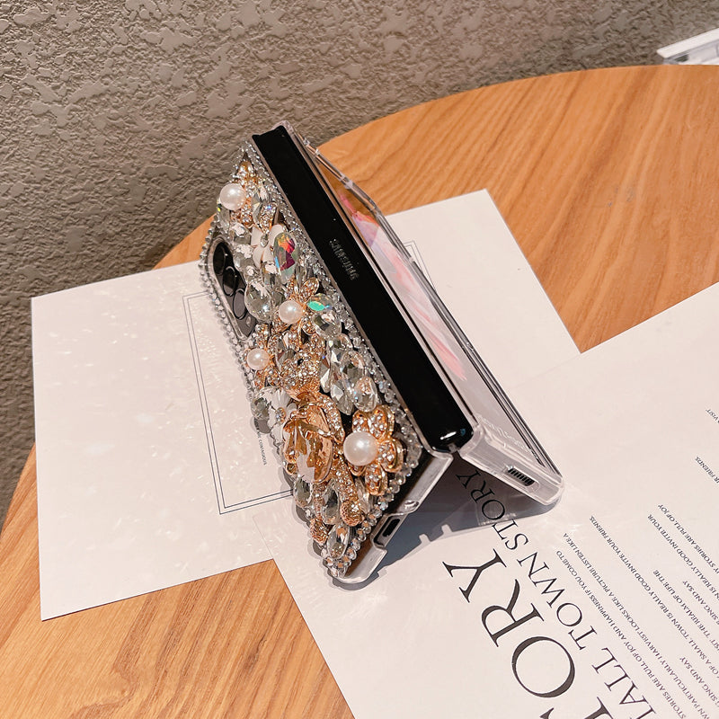 Luxury Crystal Studded Z Fold Case