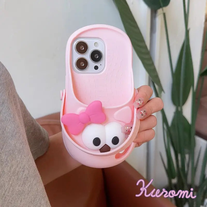 Pink Bear Slipper Case