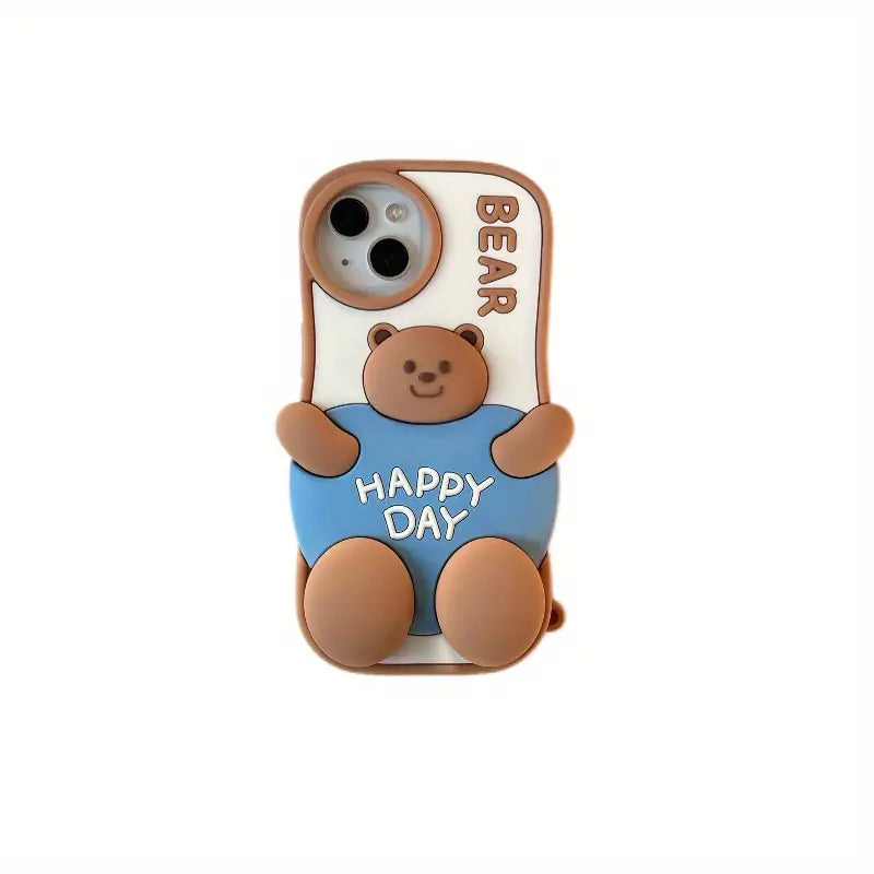 Happy Brown Bear iPhone Case