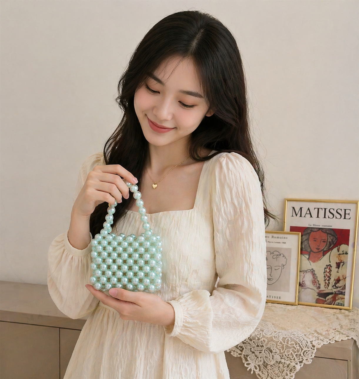 Dapper Sky Beaded Bag