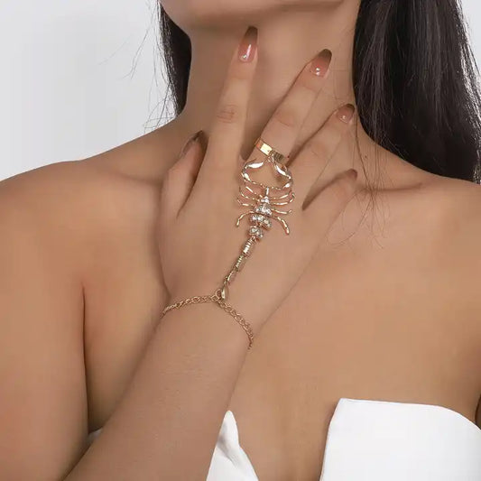 Luxury Scorpion Diamond Ring Bracelet