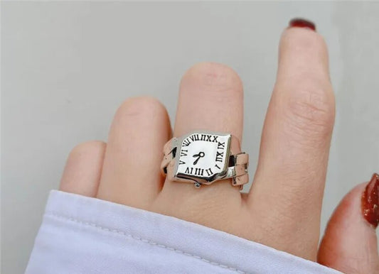 Silver Mini Cute Watch Ring