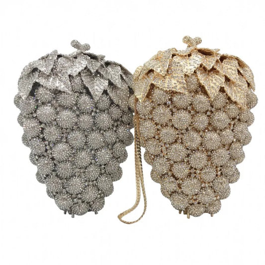 Emily Grapes Golden Evening Clutch
