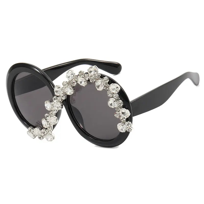 Diamond Round Big frame Sunglasses