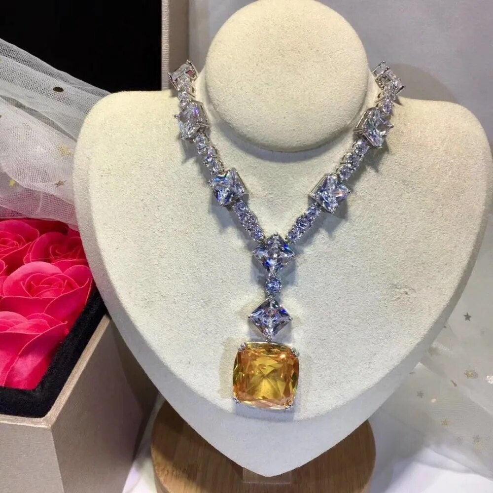 Luxury Yellow Sapphire Necklace