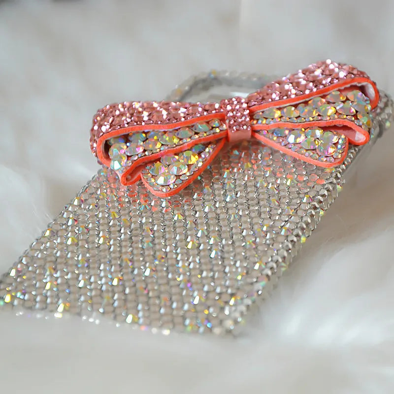 Premium Crystal Diamond Bow Wrist Phone Case