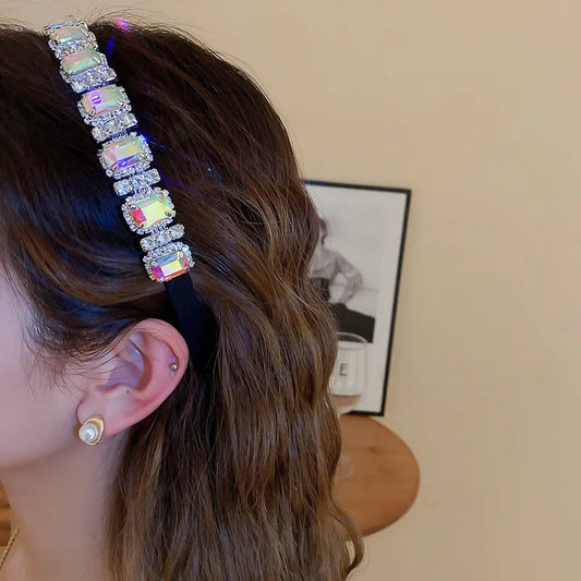 Geometric Rhinestone Hairbands for Women