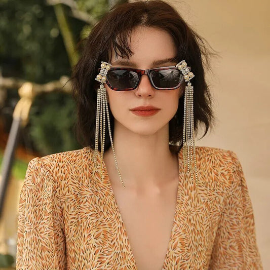 Tassel Rhinestone Women's Sunglasses