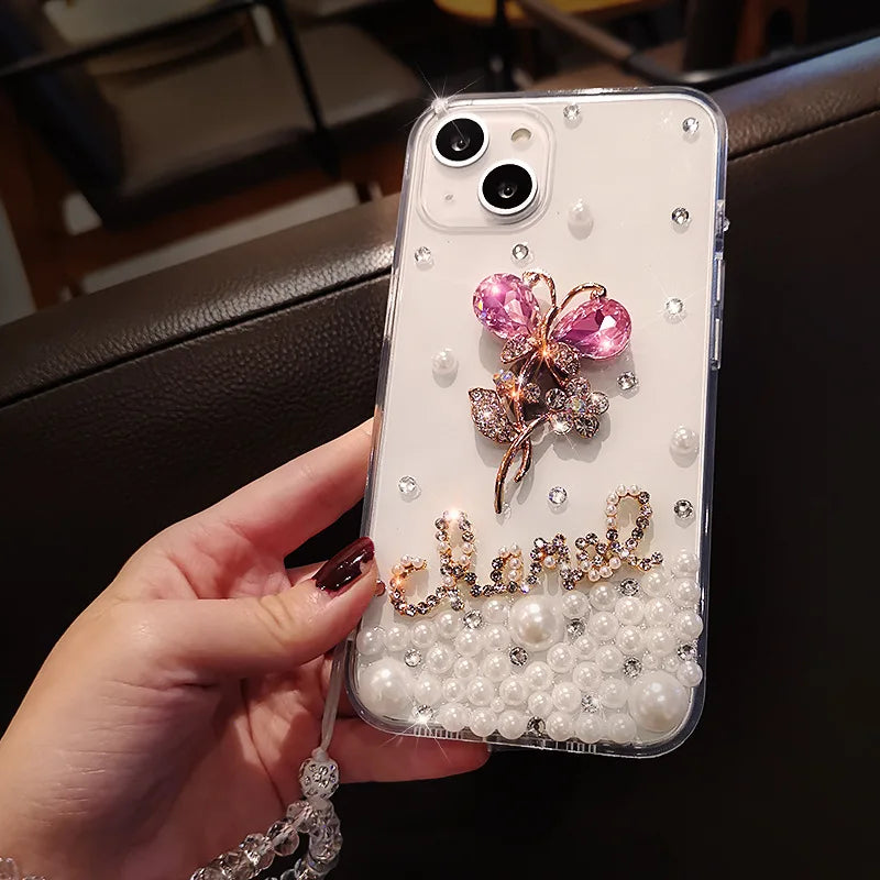 Lilly Butterfly iPhone Studded case