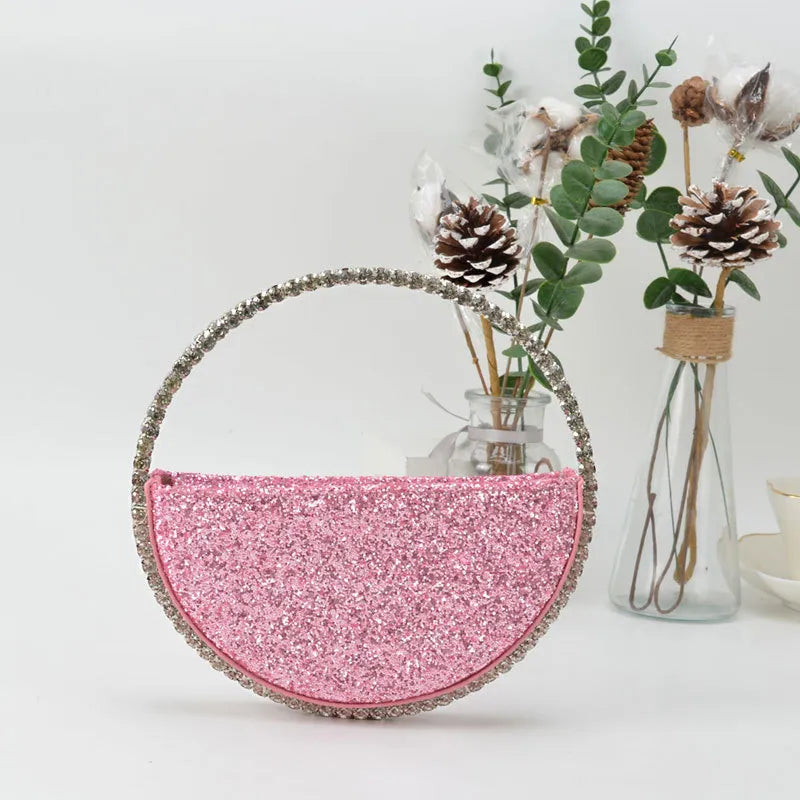 Round Diamond Party Clutch