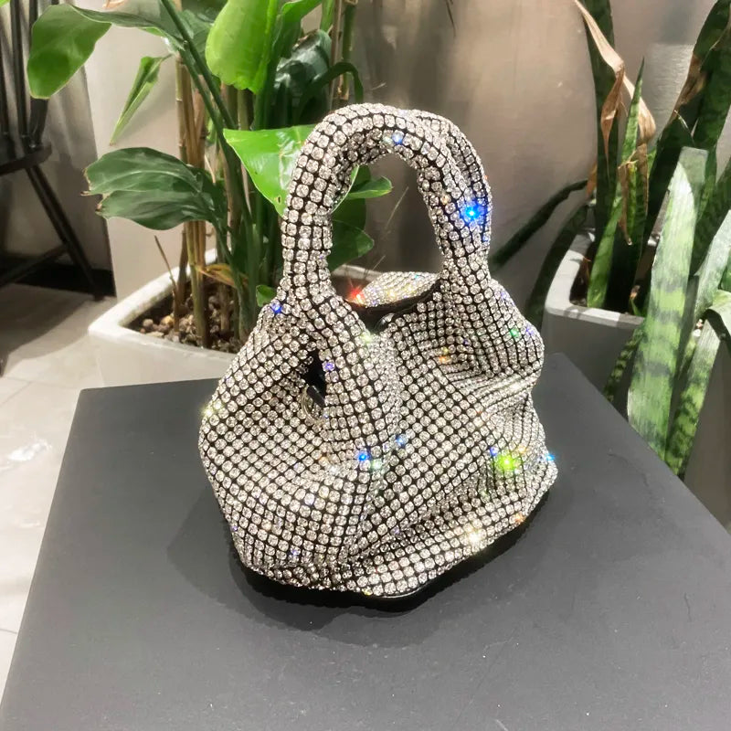 Luxe Crystal Bottuega Bag
