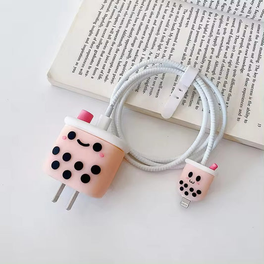 Cute Smiley iPhone Silicon Charger Case