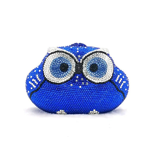 Twilight Hoot Blue Clutch