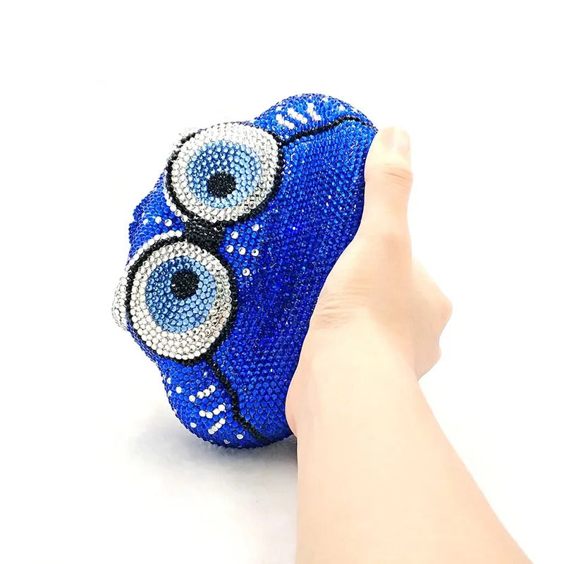 Twilight Hoot Blue Clutch