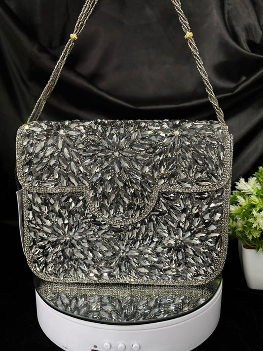 Grey  Mirrored Handbag