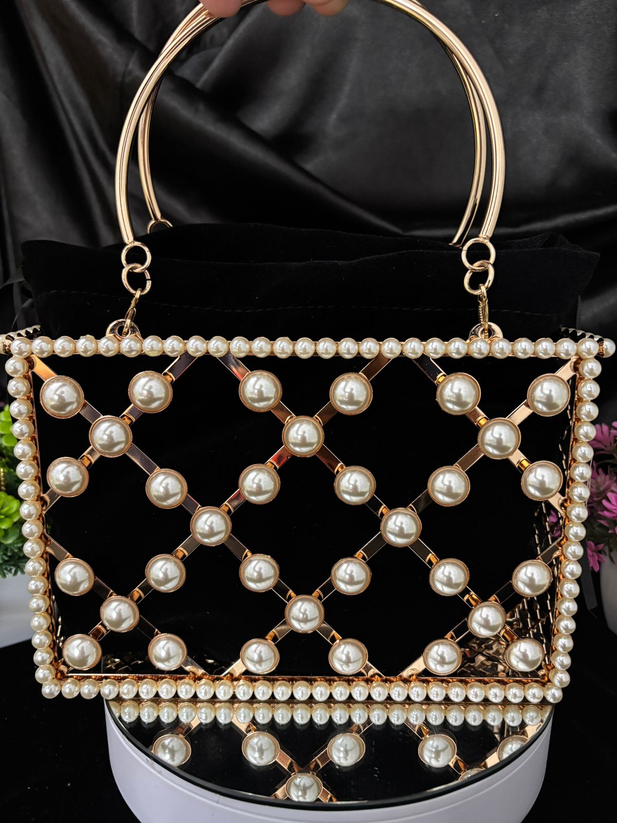 Beaded Bliss Bucket  Handbag