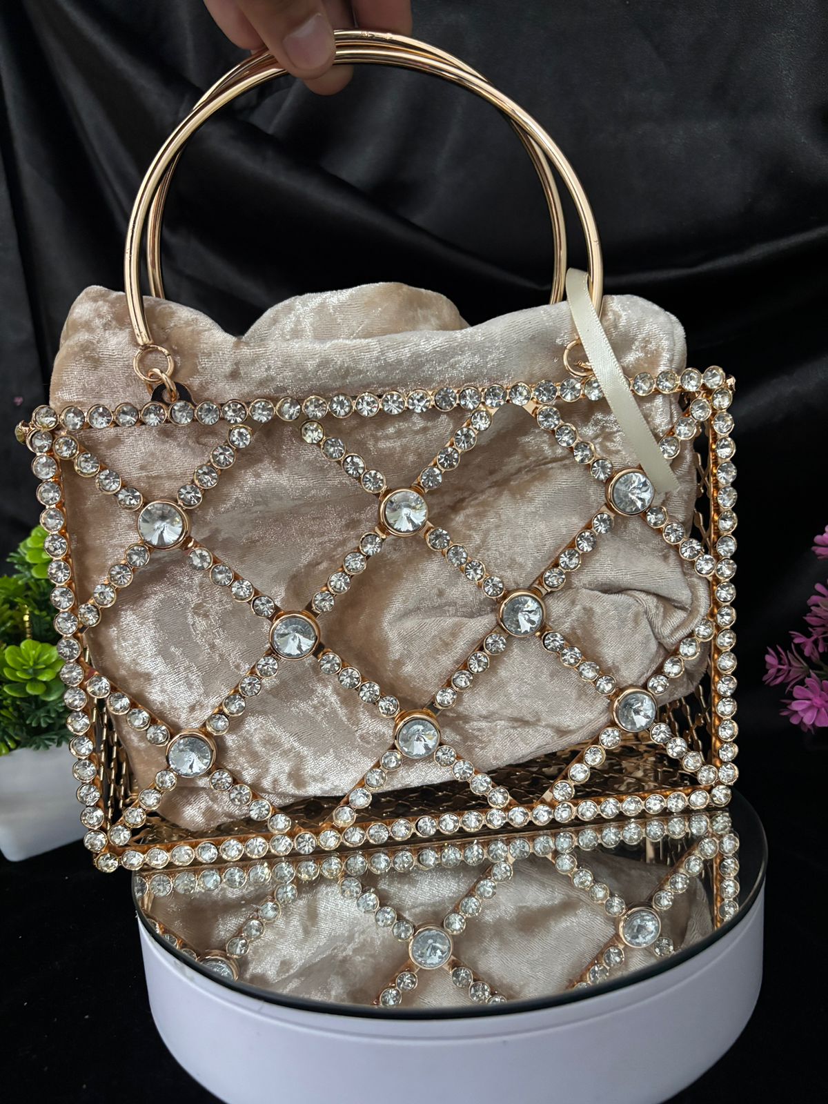 Beaded Bliss Bucket  Handbag