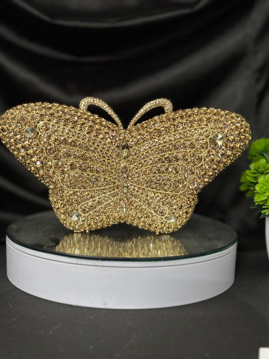 Glittery Golden Butterfly