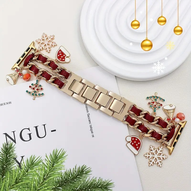 Christmas inspire iWatch Strap snow charms