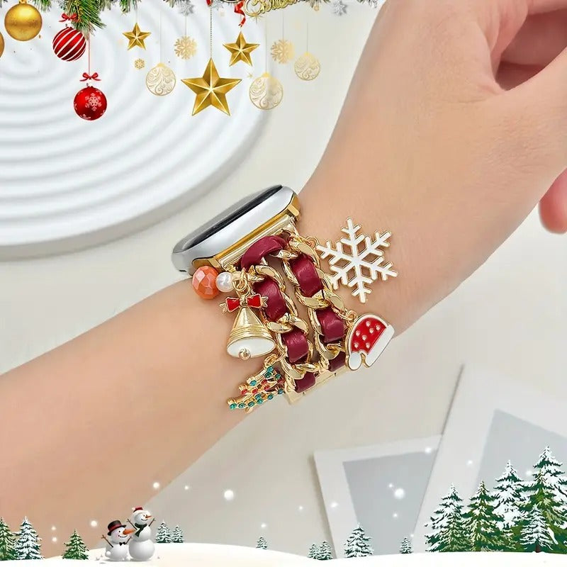 Christmas inspire iWatch Strap snow charms