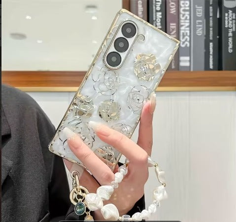 Rose Aura Luxury Z Fold Cover