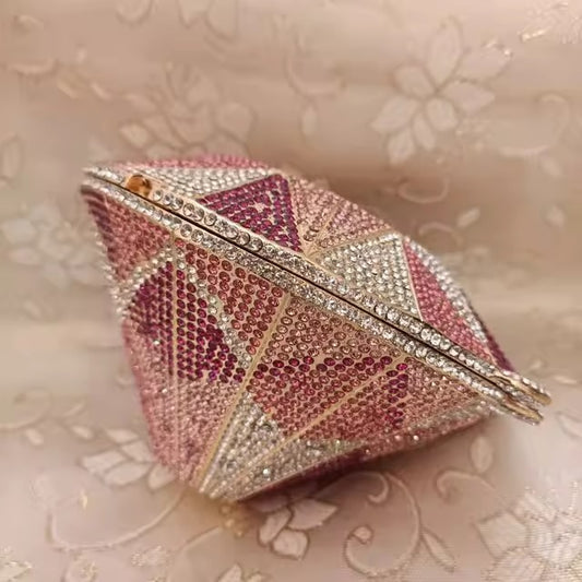 Penelope Diamond Crystal Clutch