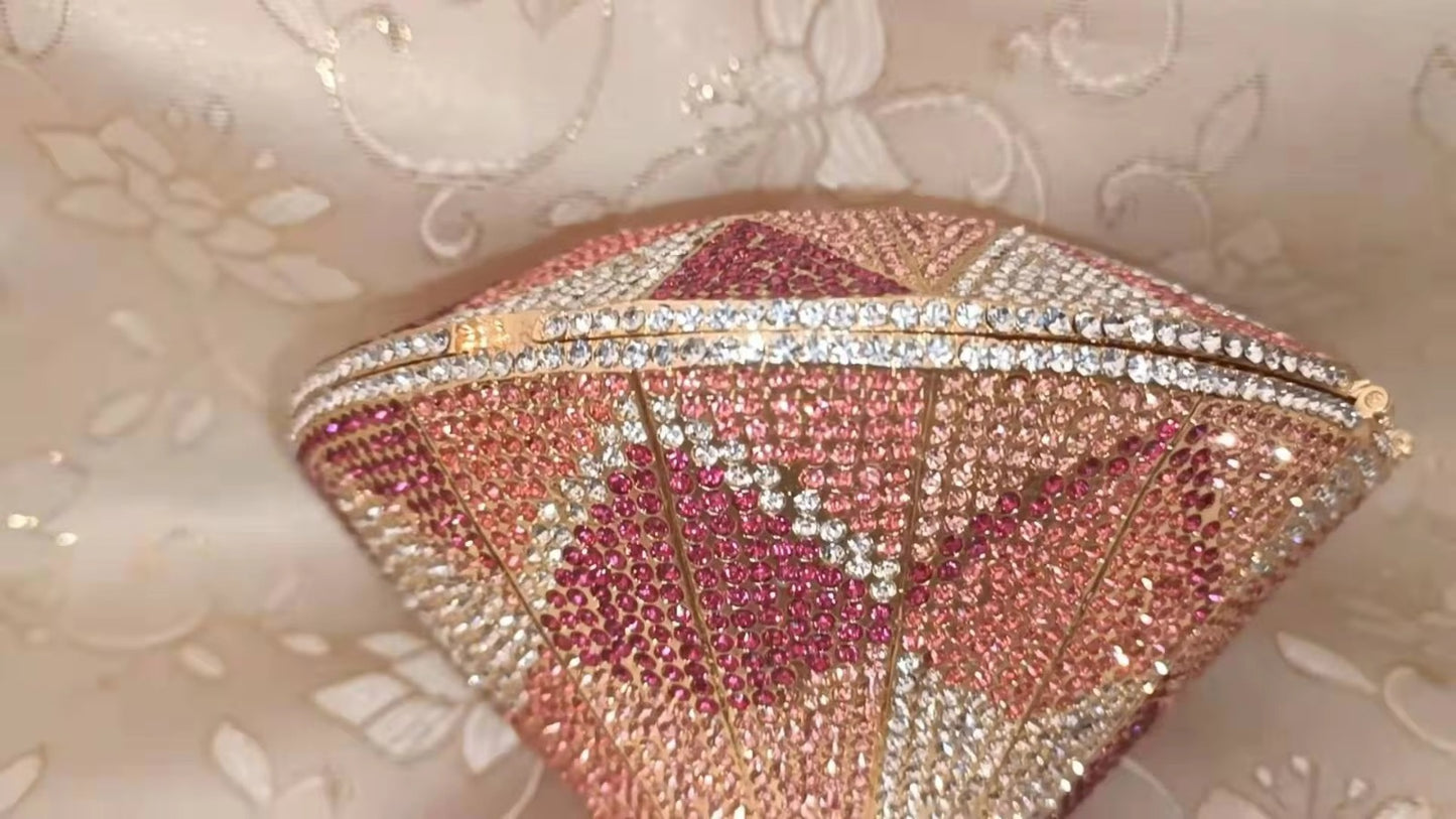 Penelope Diamond Crystal Clutch