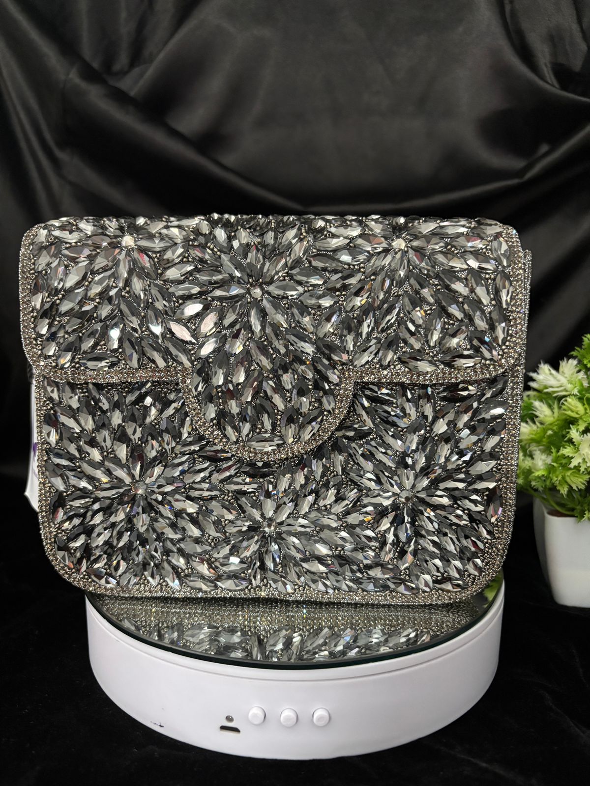 Grey  Mirrored Handbag