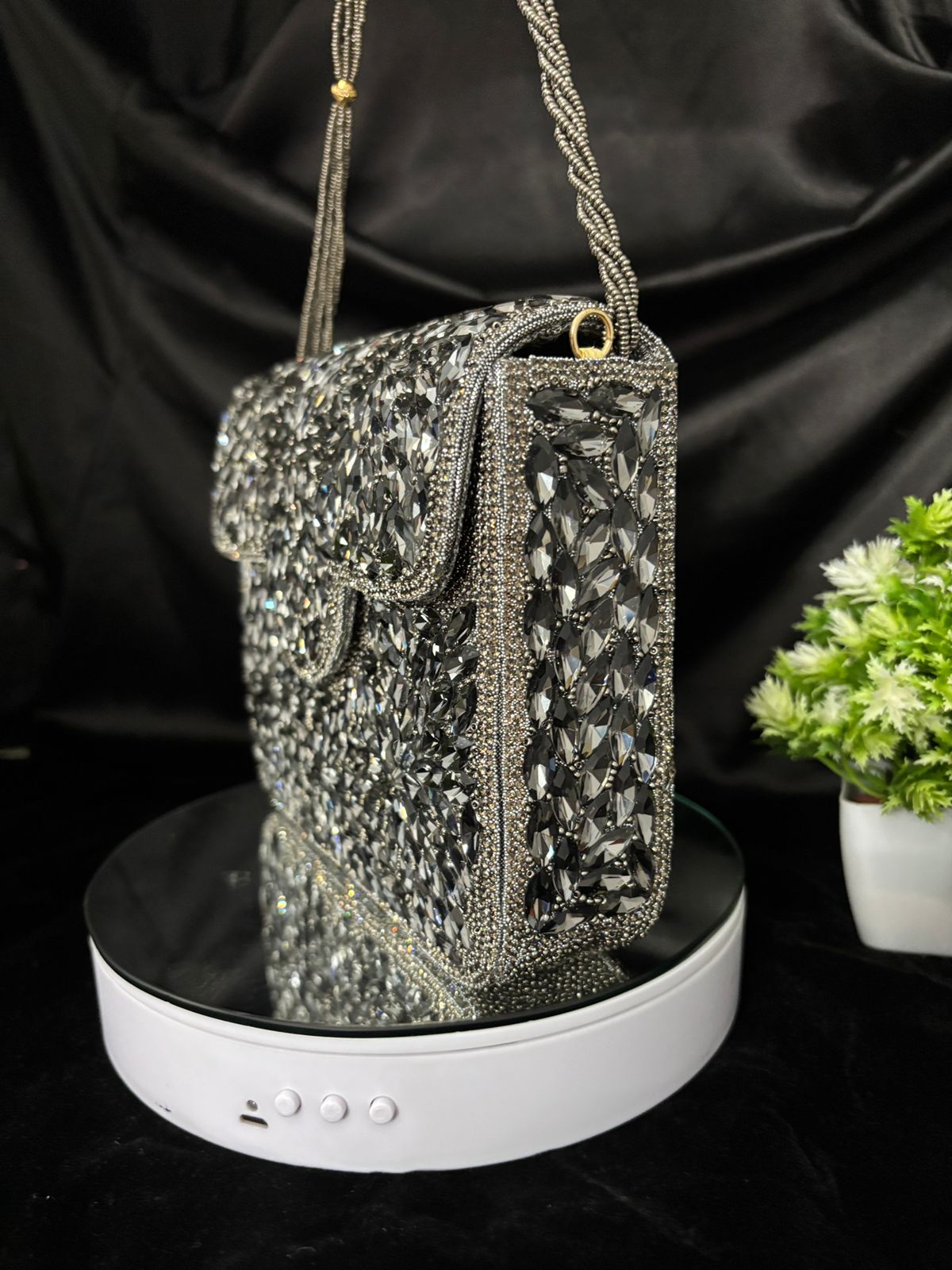 Grey  Mirrored Handbag