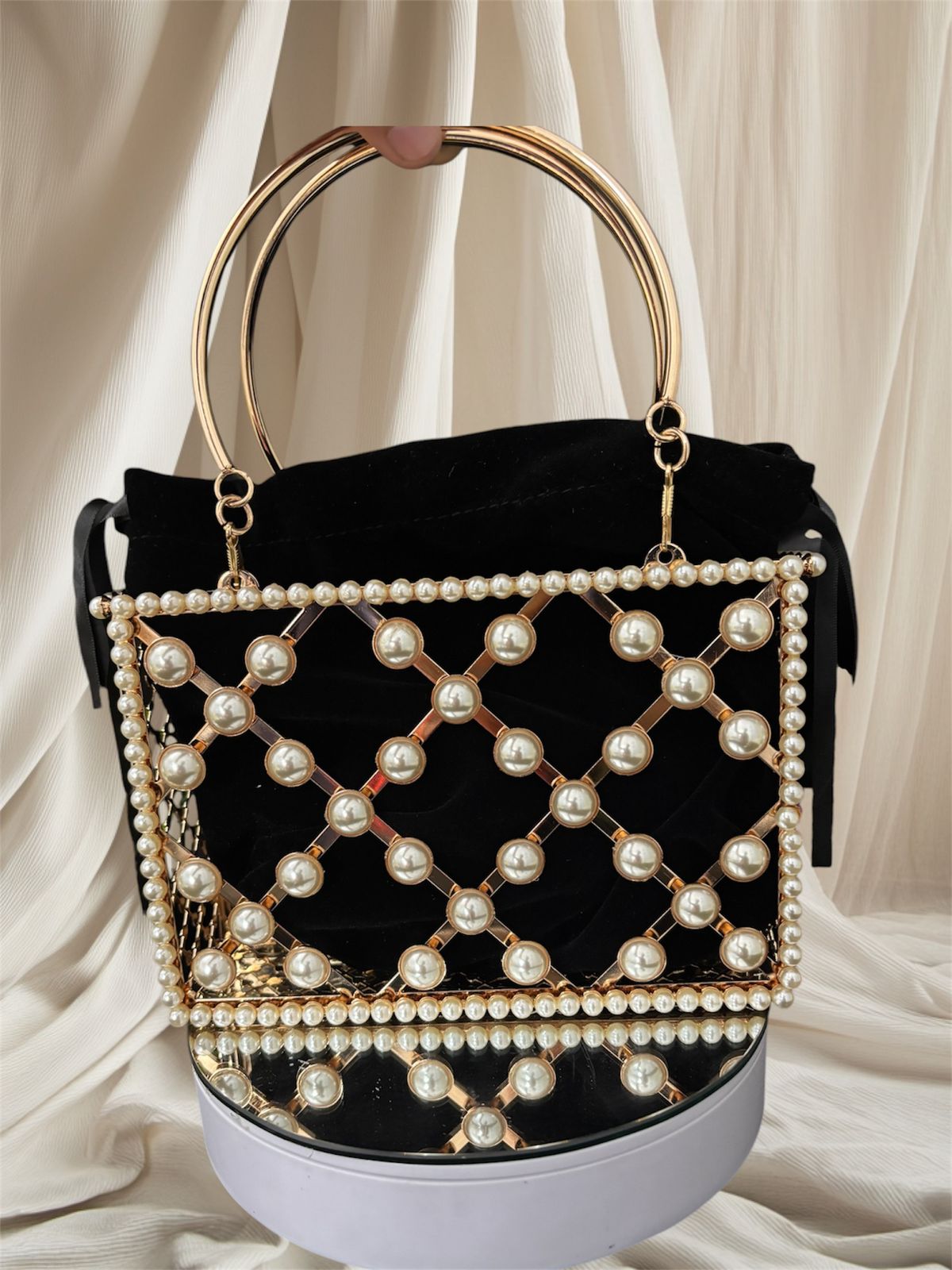 Beaded Bliss Bucket  Handbag