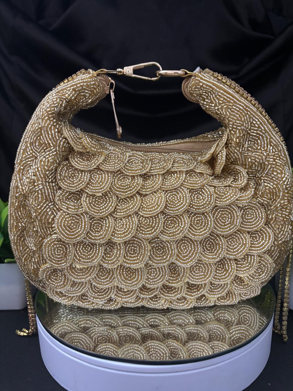 Radiant Allura Golden Handbag