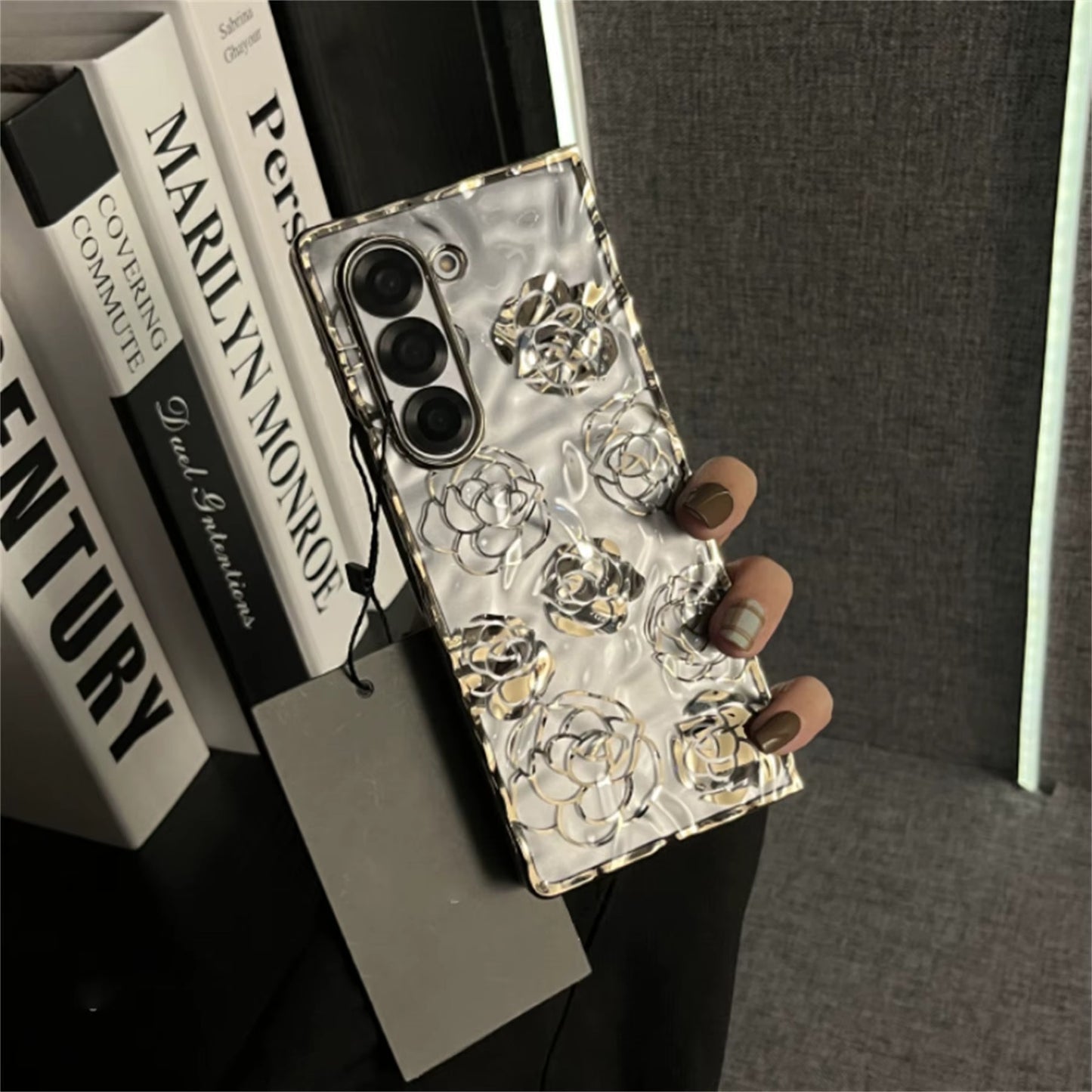 Rose Aura Luxury Z Fold Cover