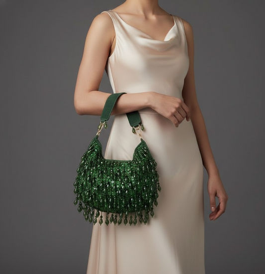 Emerald Bloom Handbag